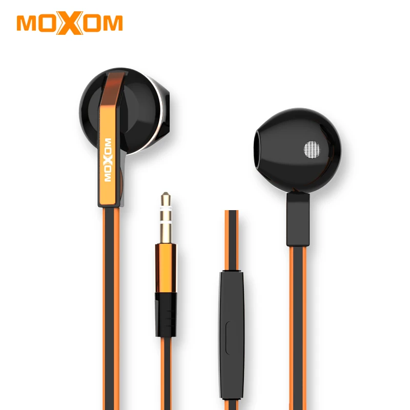 Наушники MOXOM, игровая гарнитура, спортивные наушники, высокое качество, наушники-вкладыши с микрофоном для Xiaomi, IPhone, samsung, гарнитура, MP3 - Цвет: Красный