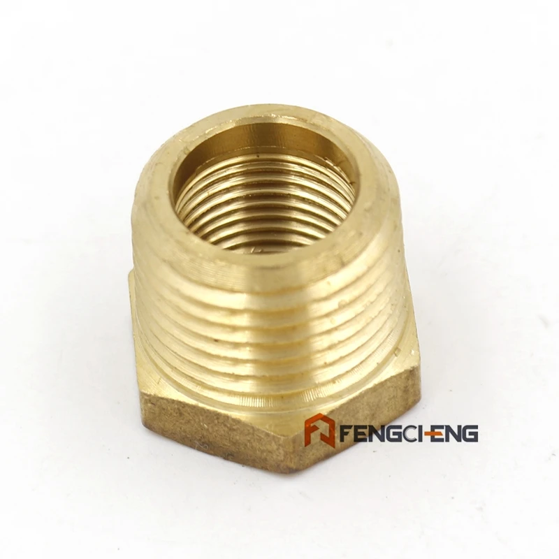 Редукционная Втулка с шестигранным хвостовиком FPT латунь 1/2 дюйма MPT X 3/8 дюйма|brass