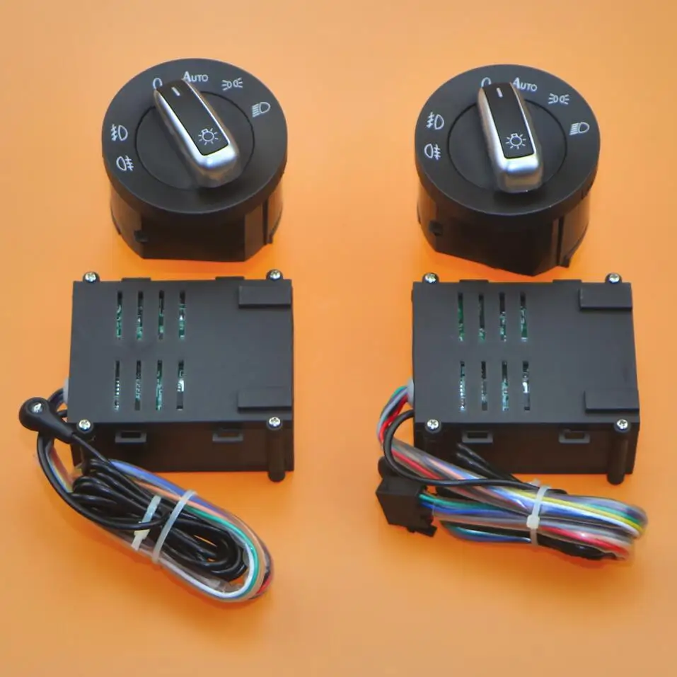 2 Set 2 комплекта огни автомобиля+ chrome Авто Датчик света для VW Passat B5 BORA POLO GOLF 4 new JETTA Beetle 5ND 941 431 B 5ND 941 431B - Цвет: 2 Set