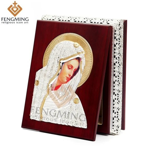 2016 новинка крепкая деревянная коробка Девы Марии металлические религиозные