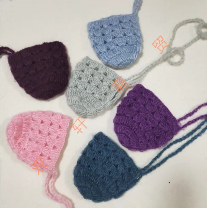 Gorro de Mohair tejido a mano para beb&eacute;, accesorios de fotograf&iacute;a para beb&eacute; Accesorio de fotograf&iacute;a-0