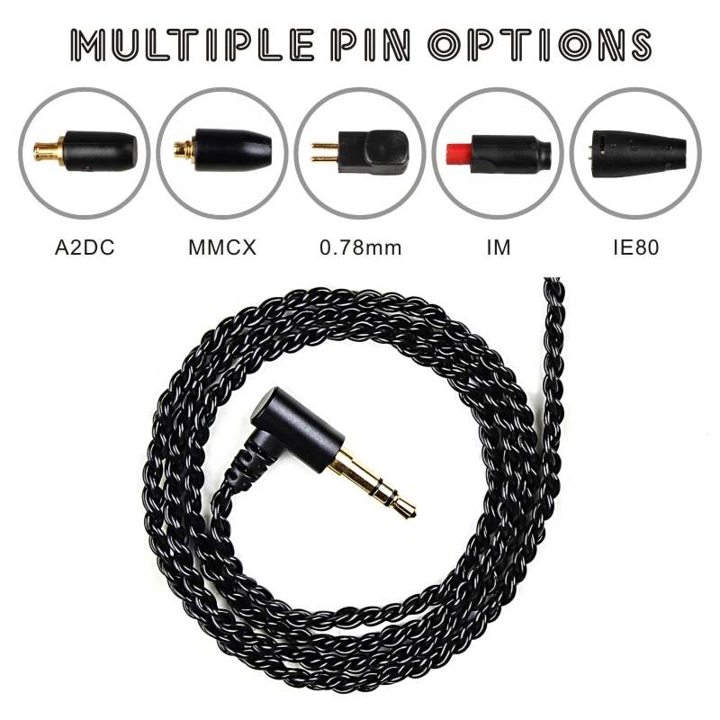 FDBRO DIY 3,5 мм кабель для наушников 0,78 мм 2Pin провод для 1964 W4R UM3X ES3 ES5 кабель для наушников MMCX/2PIN/IE80/IM/A2DC Кабо