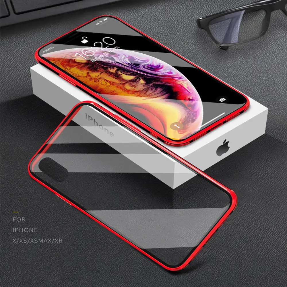 Роскошный чехол из закаленного стекла 2 в 1 мягкий для телефона ТПУ iphone 11 Pro XS Max XR X 6