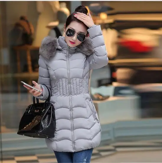 Для женщин зимнее пальто Мода 2017 г. тонкий короткий параграф куртка большой