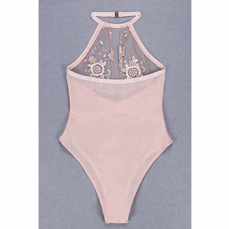 ERDAOBEN сексуальное боди женщин Sleeveles Playsuit спинки Лето Bodycon комбинезон кружевные