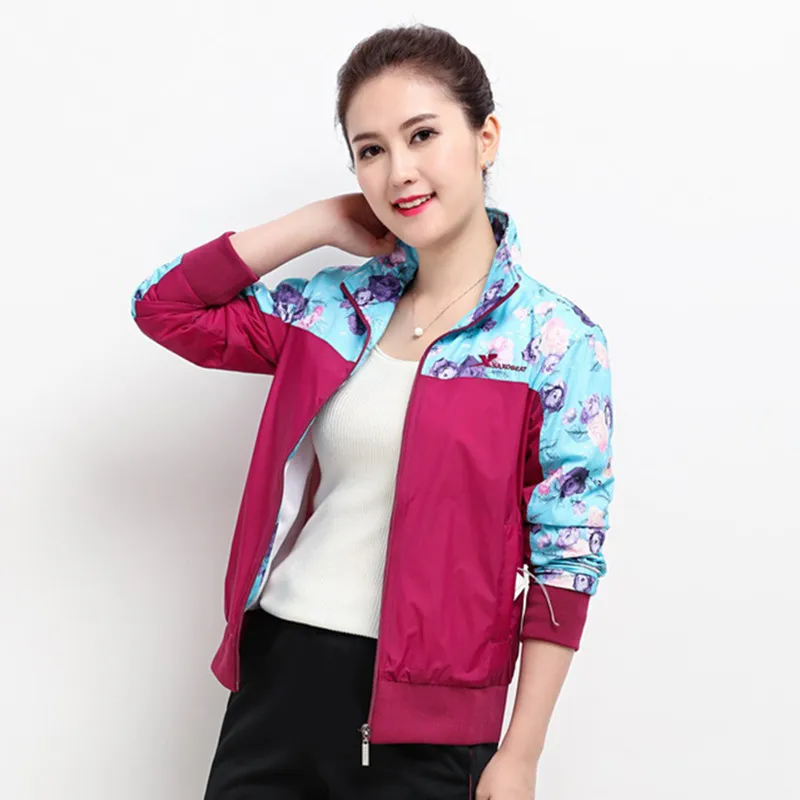 

UHYTGF Women Basic Jackets Female Thin Casual Long Sleeves Coats 2019 Spring Autumn Sports Jacket Plus size Windbreaker tops 263
