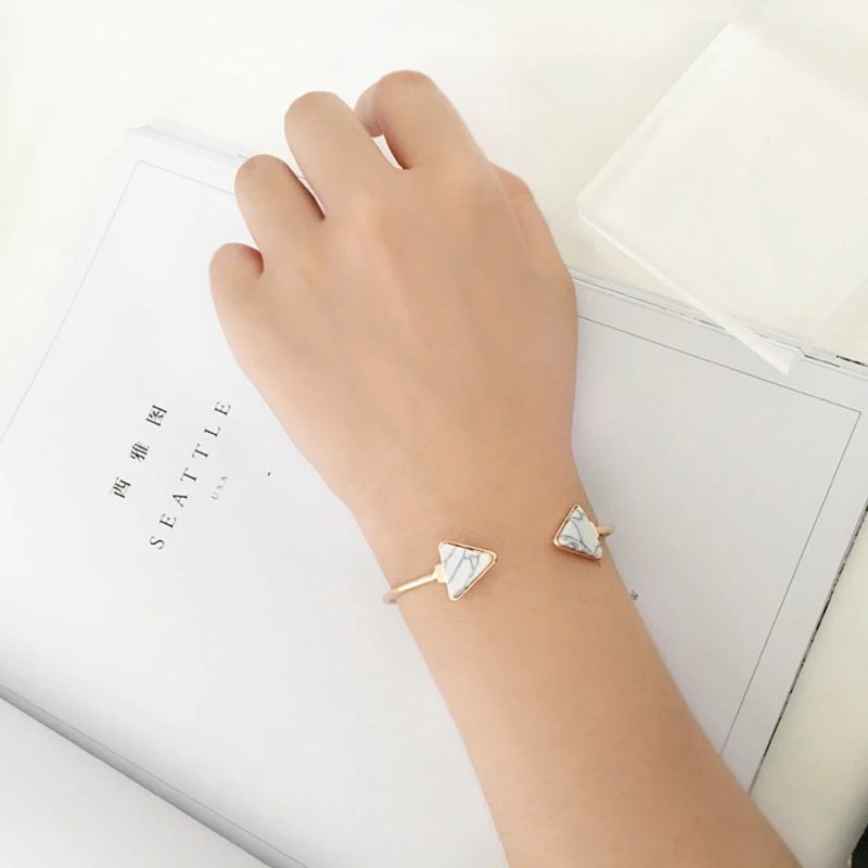 M MISM Hot Sales Girls Bracelets Bangles Jewelry Daily Triangle Pulseiras Stainless Steel For Women Fashion Accessories | Украшения и