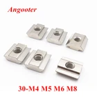 20 шт. M4 M5 M6 M8 T скользящая гайка Т-образный Квадратный Блок гайка слот гайки для серии 3030 ЕС Тип алюминиевый профиль соединительные аксессуары