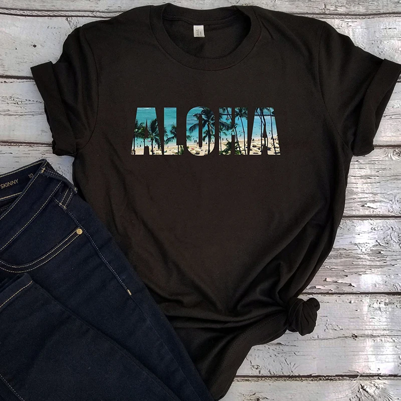 

women shirts ohana plus size graphic t shirts aloha womens tee 90s white top vintage graphic tees woman harajuku tops mama