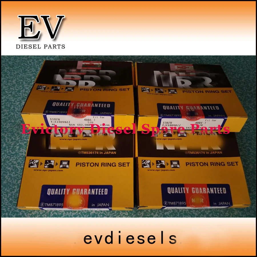 

Piston ring set For Isuzu 4BD1 4BD1T main crankshaft beairng+con rod bearing