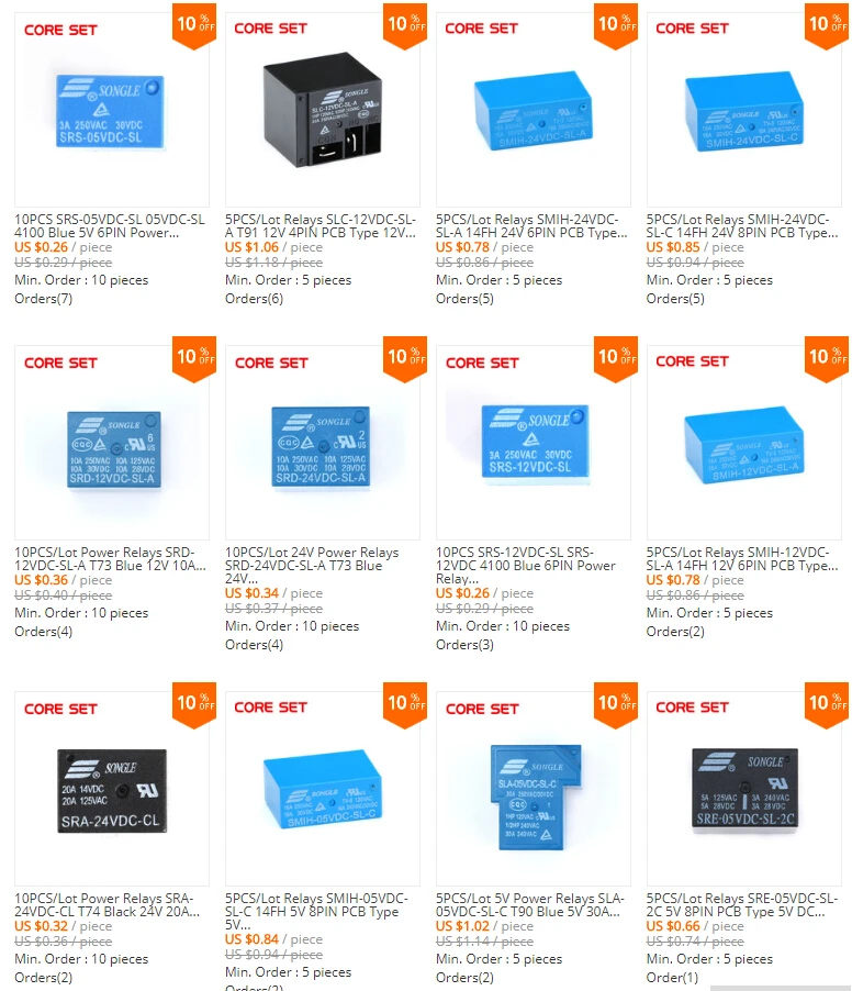 Промо-акция! 5 шт 5 Pins SRD-05VDC-SL-C 5VDC 10A 250VAC Мощность реле PCB Тип T73-5V SRD-5VDC-SL-C 10A 125VAC