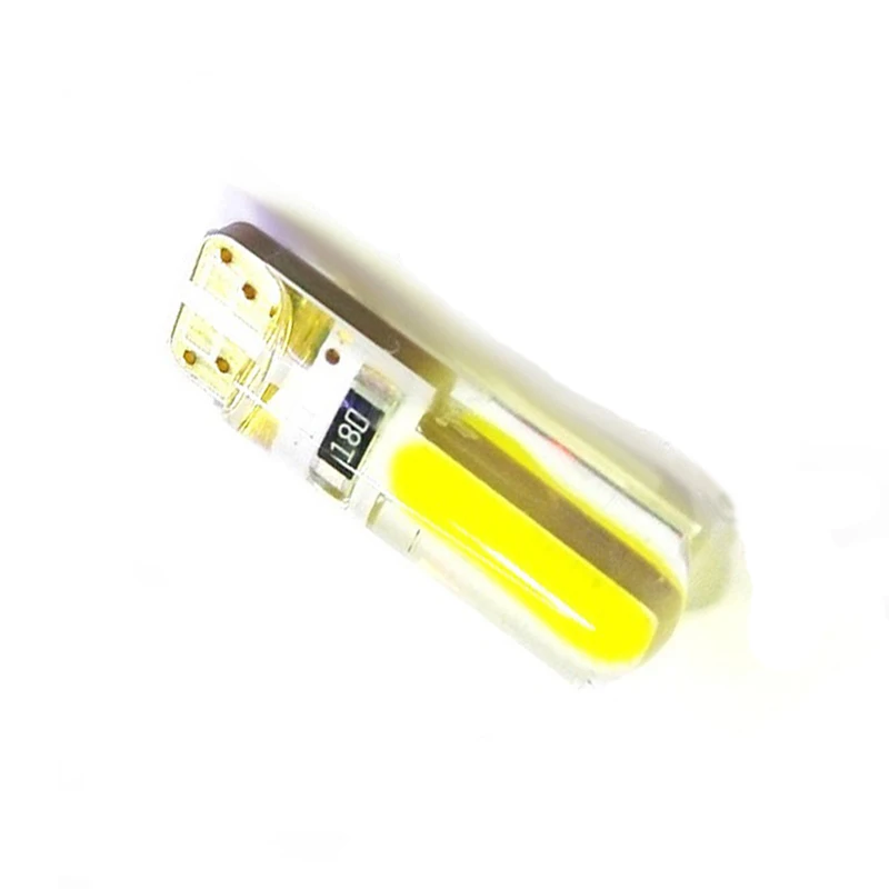 Автомобильный светодиодный T10 W5W COB 20 силиконовых чипов 192 194 168 белый 12 в