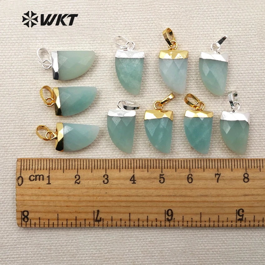 WT P1268 WKT очаровательный светильник зеленый цвет натуральный камень кулон в