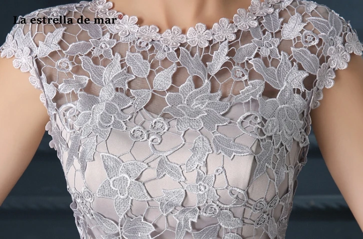 Vestido коктейльное новинка из кружева, с вырезом на шее с короткими рукавами трапециевидной формы Серебро Цвет персиковый, красное платье для вечеринки короткое sukienka koktajlowa