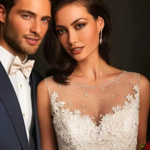 fashion Bride Transparent backless lace mermaid wedding dress 2015 plus size dresses 493 zkc | Свадьбы и торжества