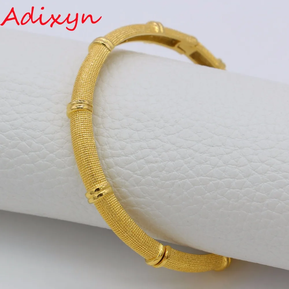 Adixyn Ellipse браслеты &quotДубай&quot для женщин и девочек золотой цвет