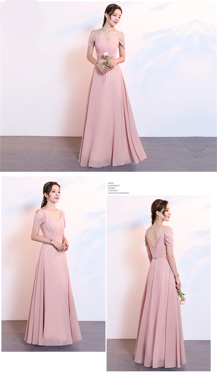 Princessally длинные платья подружек невесты элегантный шифон Pleat Sexy v-образным вырезом без рукавов Формальные Свадебные Пром праздничное платье на заказ цвет