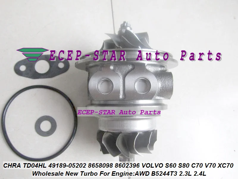 Картридж Turbo CHRA TD04HL 13T 49189 05202 05212 8658098 для VOLVO S60 S80 C70 V70 XC70 V70N 01 B5244T3 2.3L 2.4L