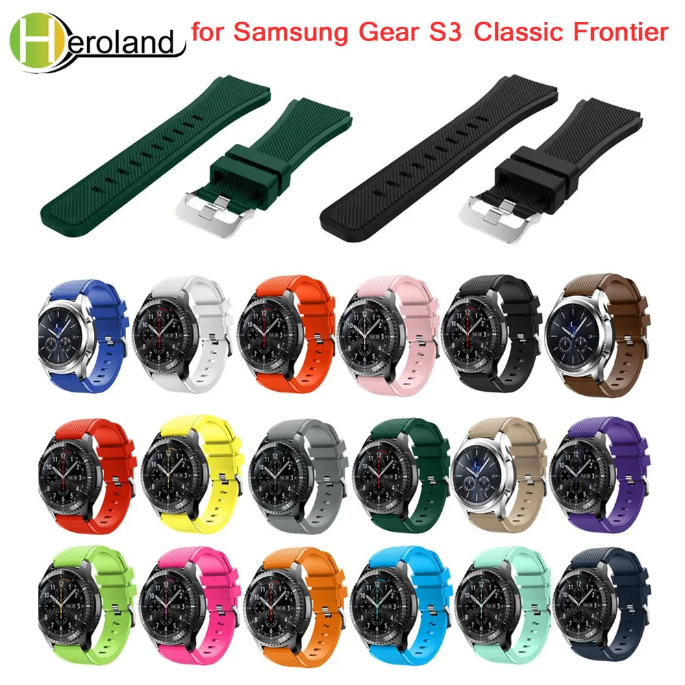 Ремешок для часов Gear S3 Frontier / Classic 22 мм мягкий силиконовый сменный Браслет