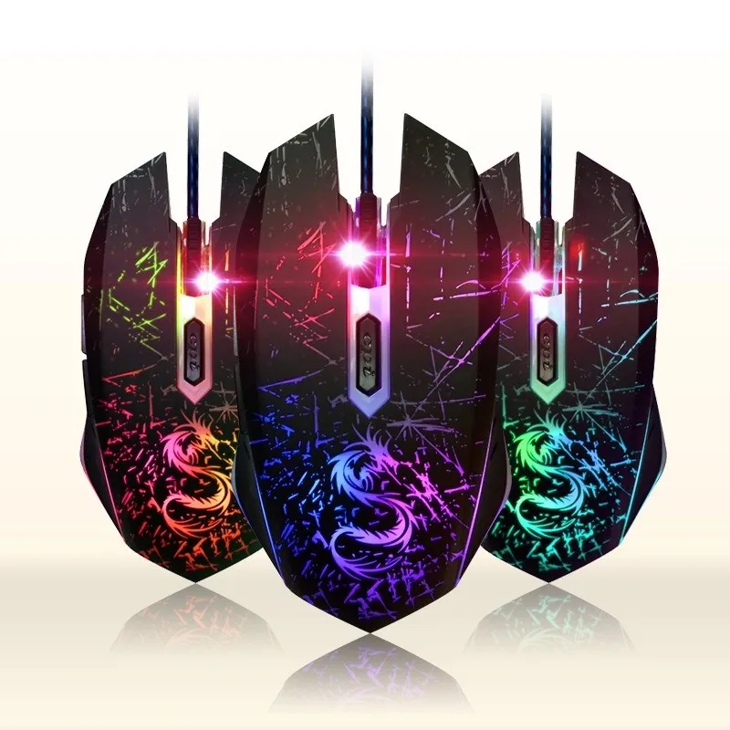 Dtime бренд проводной игра Мышь оптическая USB Gaming Gamer мыши для компьютера PC ноутбук