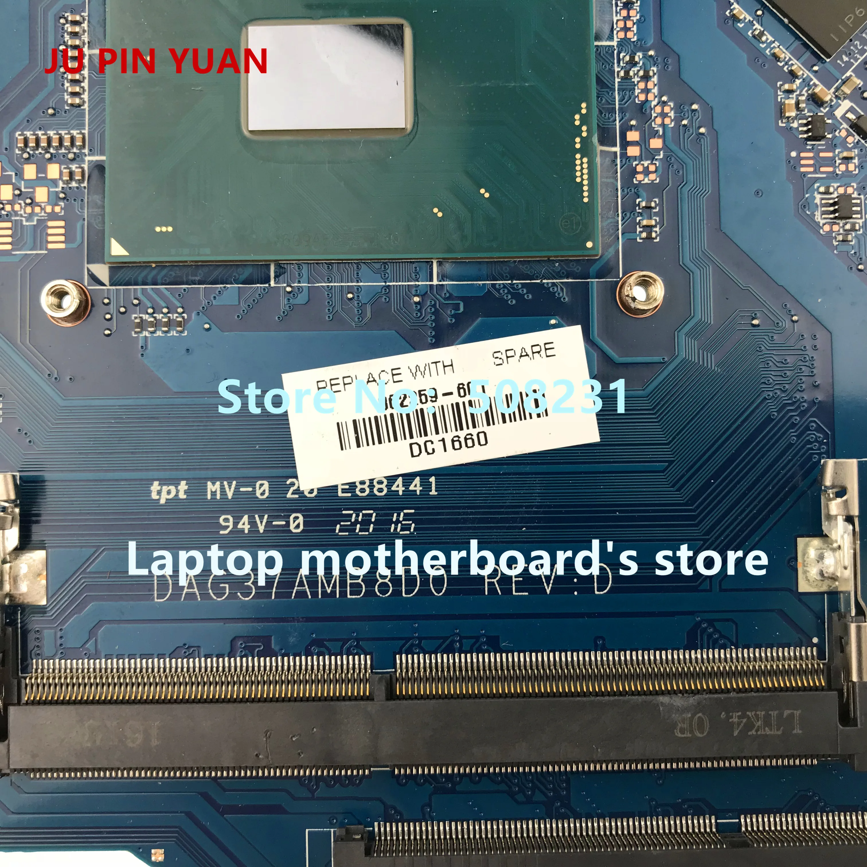 JU PIN Юань 601-903241 448.08J04.0011 для hp Pavilion x360 Кабриолет 13-u Материнская плата ноутбука PentN3710 полностью протестирована