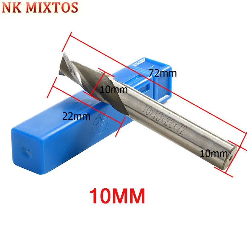 NK MIXTOS 1 шт. 4/6/8/10/12 мм 2 Флейта Фреза HSS Концевая фреза CNC Гравировальный Бит прямой