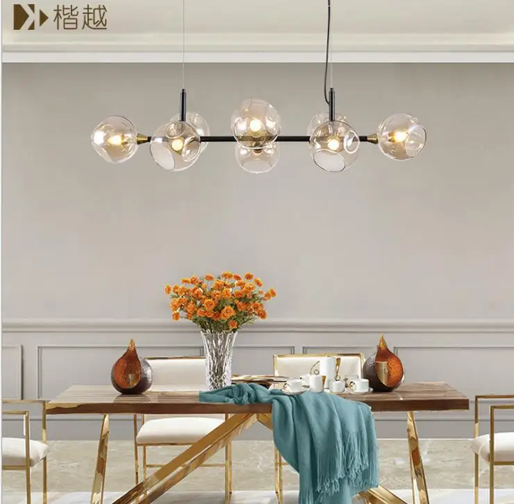 Постмодерн минималистичный стеклянный шар люстра ресторан спальня гостиная