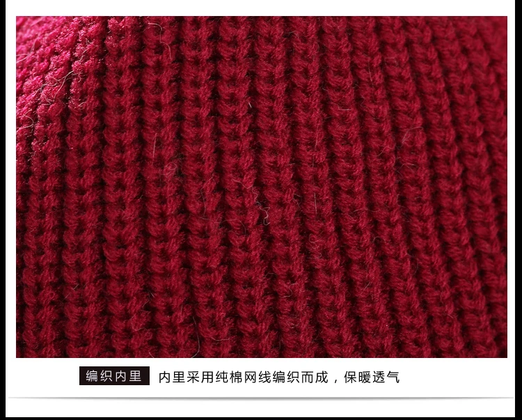 

Autumn and winter Women mink hat knitted fox fur ball princess hat warm hat