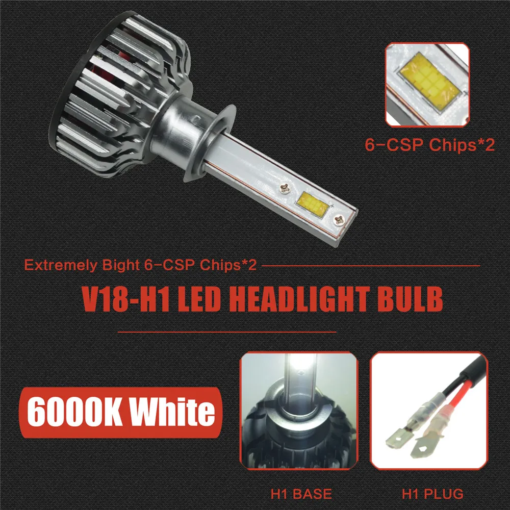 Gzsimeway H1 led Hb3 9005 H11 H7 9012 HB4 9007 H13 3000k 6000K 8000k светодиод turbo 100W 12V 12000LM для автомобилей