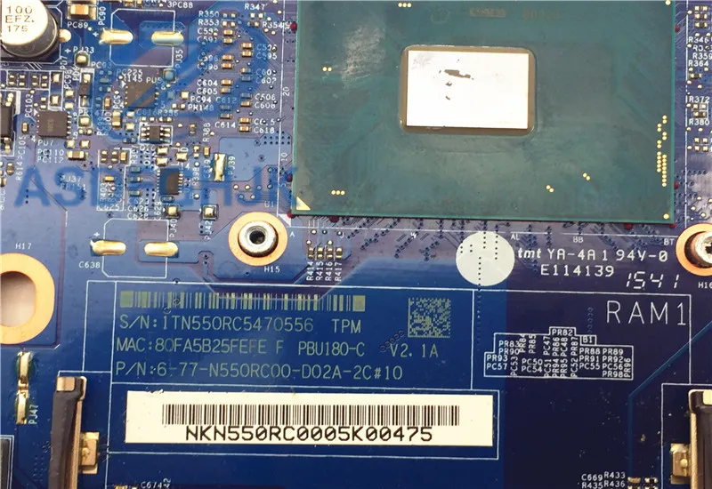 Оптовая продажа материнская плата для ноутбука Raytheon Hasee CLEVO N550RC 6 77 N550RC00 D02A 2C DDR4