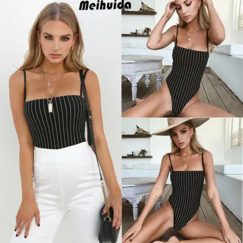 Сексуальное Женское боди для вечеринки трико облегающий бандаж на бретелях