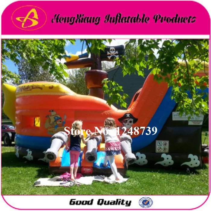 GOOD Quality Nice Price Pirate Ship Bouncy House Inflatable Castle Slide With Blower toys. Bouncing Bed Trampline | Игрушки и хобби