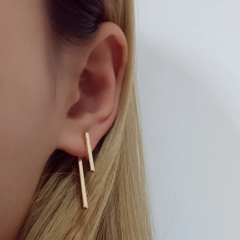 Новинка простые креативные геометрические серьги-гвоздики для женщин и девушек