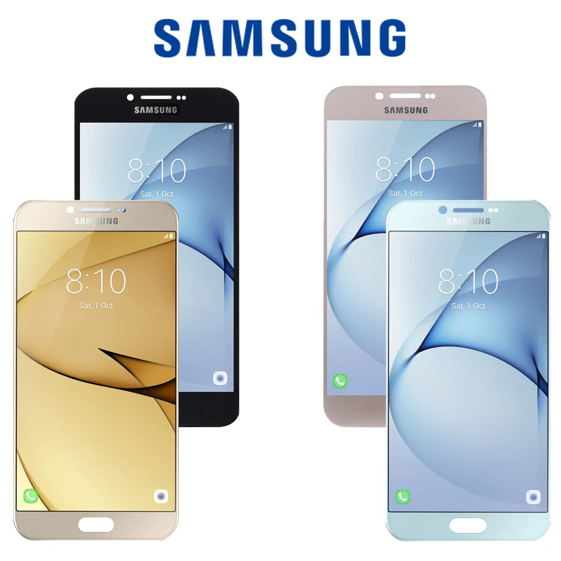 Оригинальный 5 7 ''Супер AMOLED для Samsung Galaxy A8 2016 ЖК сенсорный экран дигитайзер SAMSUNG