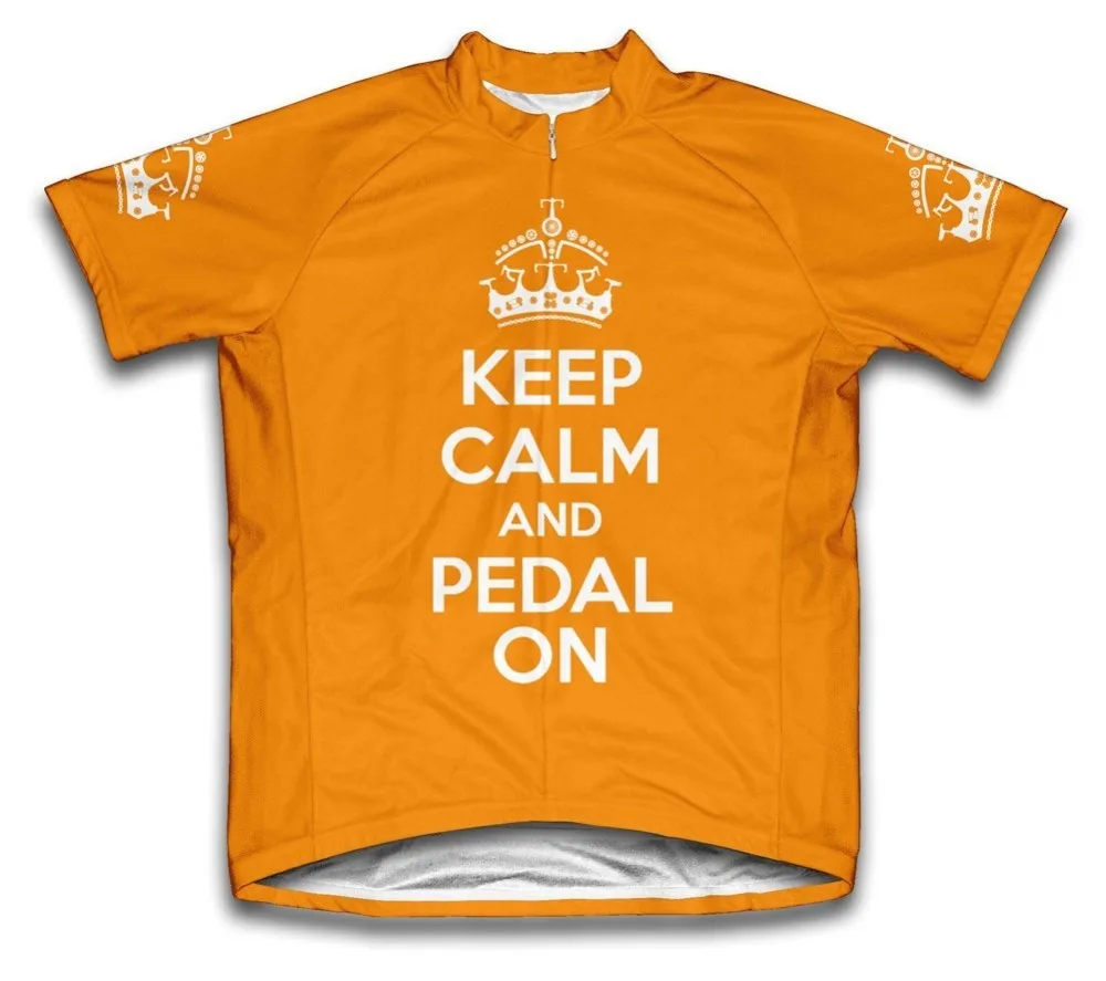 Новинка 2021 синяя забавная велосипедная футболка с надписью Keep CALM AND RIDE на