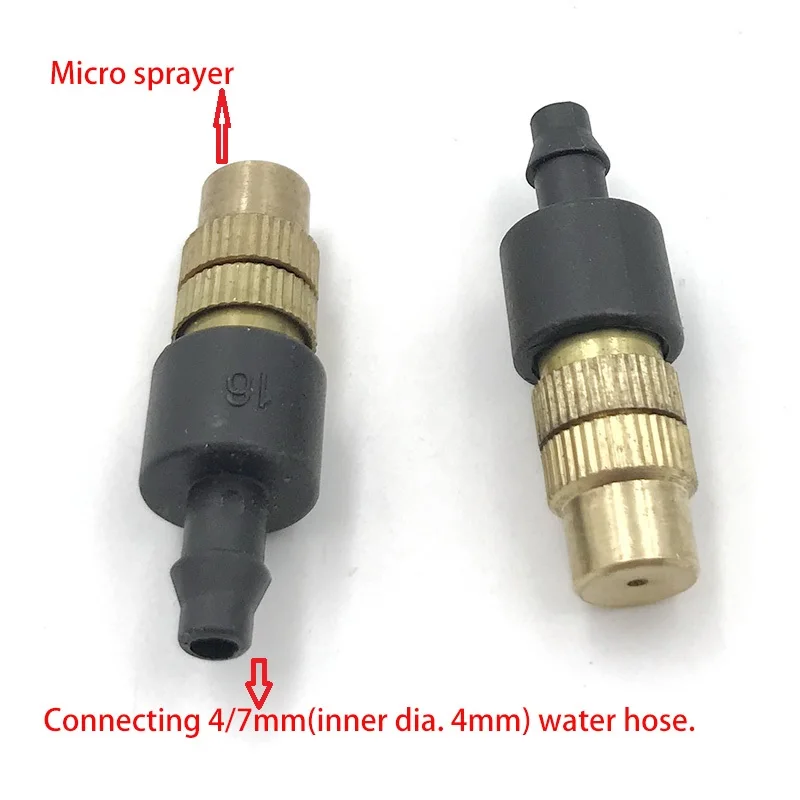 10 шт. латунный разбрызгиватель для садового шланга|mist garden|irrigation agriculturebrass misting nozzles