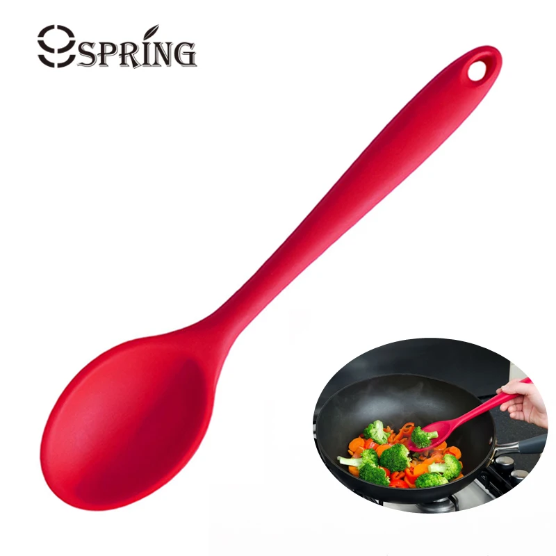 Большой ложка силикон Термостойкие кухонные ложки половник с - Цена: 236,77 руб.