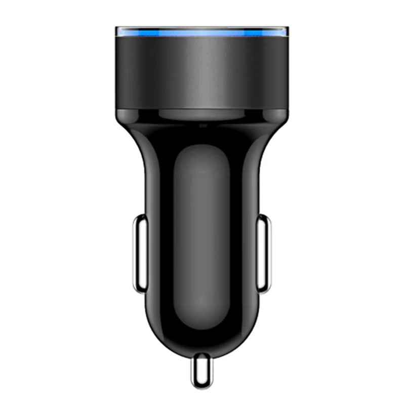 Black Автомобильное зарядное устройство Dual USB 3.1A 5 в со светодиодный дисплеем универсальное автомобильное зарядное устройство для iPhone 6 6s X 8 Plus Xiaomi samsung S8 Tablet и т. Д - Цвет: Black