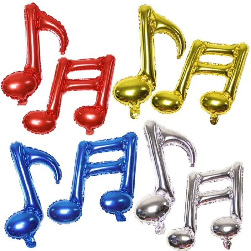 Музыкальная нота шар для нот Примечание металлический цветной воздушный из