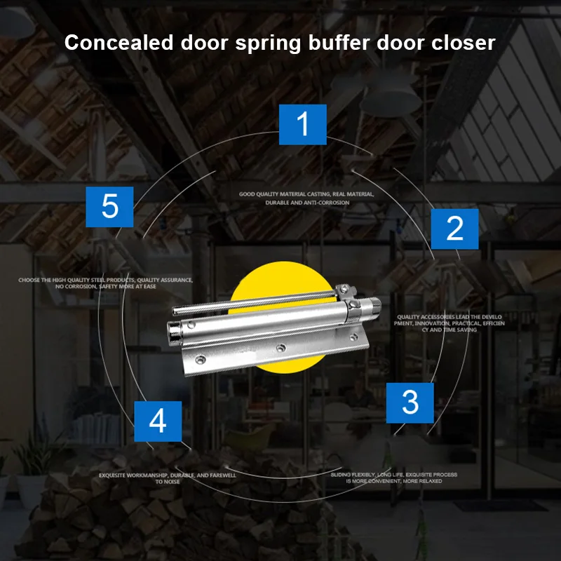 Пневматический пружинный Автоматический Дверной доводчик бесшумный дверной