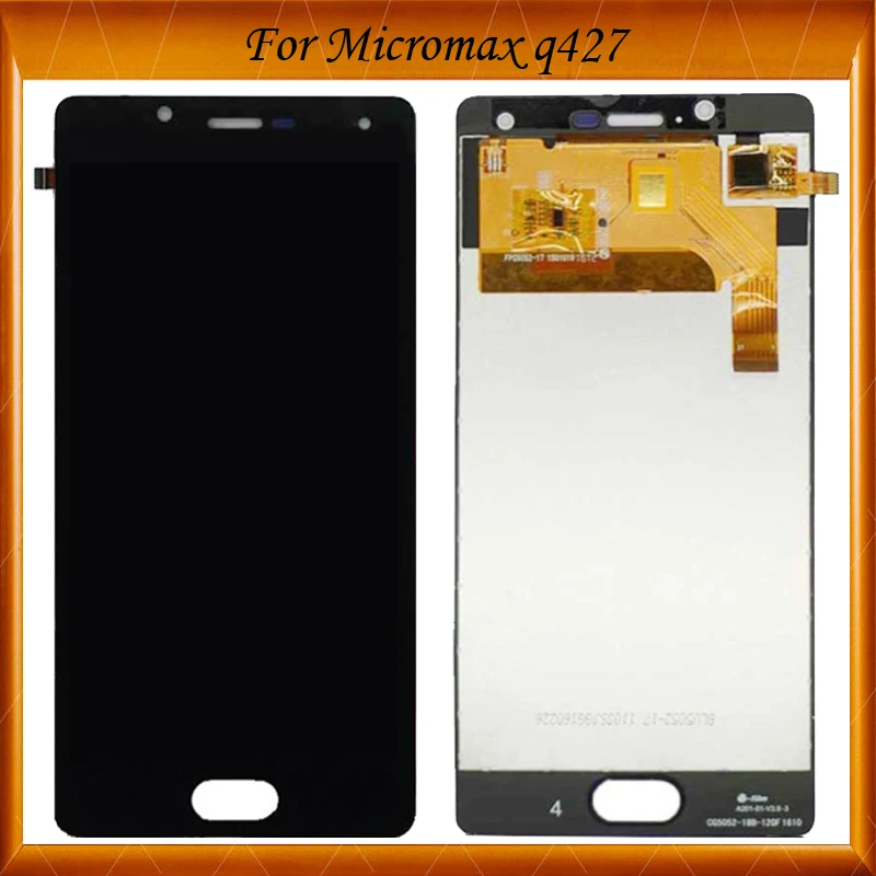 Черный/белый ЖК дисплей для Micromax Q427 Canvas Unite 4 Plus с сенсорным датчиком полная