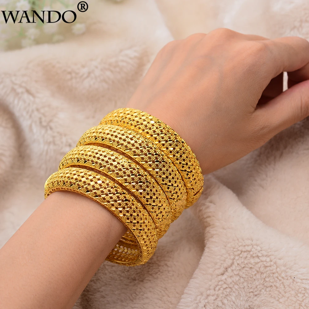 WANDO 1Pce новые модные женские роскошные золотые Цвет ювелирные браслеты в