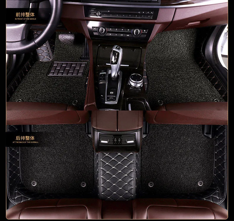 OLPAY Leathe Floor Mat For Volkswagen Passat Tiguan Bora Sagitar Polo Touareg Golf Touran Magotan Teramont Double Layer Foot Pad |