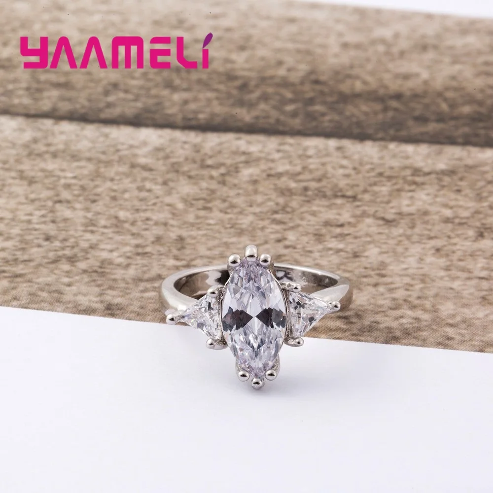 Новое поступление Кристальные кольца с фианитами на палец модные ювелирные