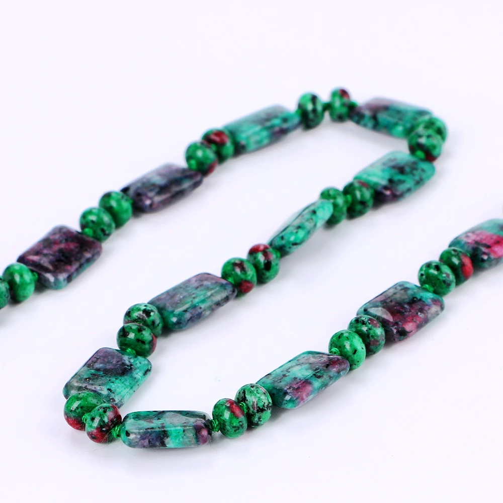 Yumten ожерелье из эпидота мощность квадратный натуральный камень кристалл для