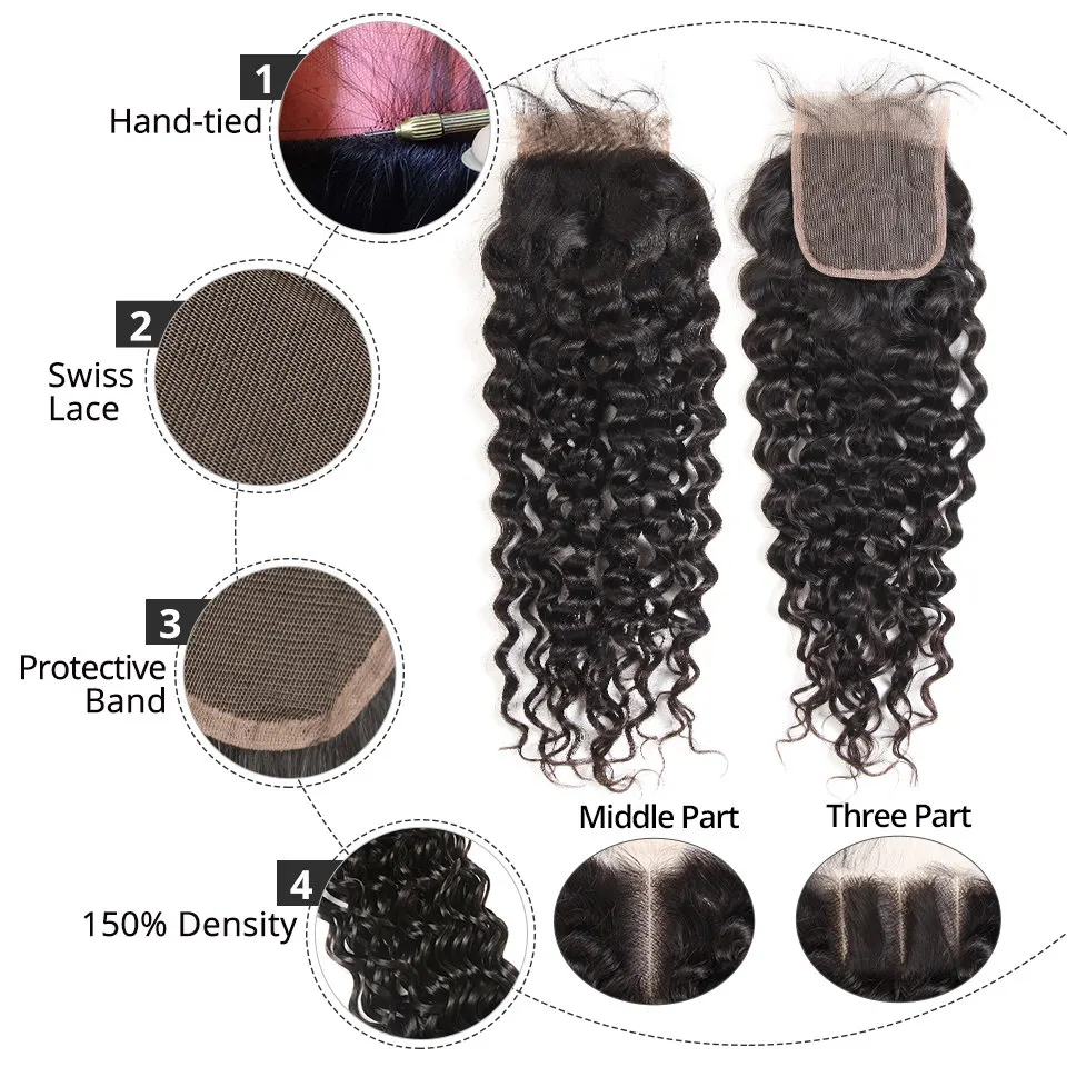 AliPearl волосы 100% человеческие волнистые пряди с застежкой перуанские 3 - Фото №1