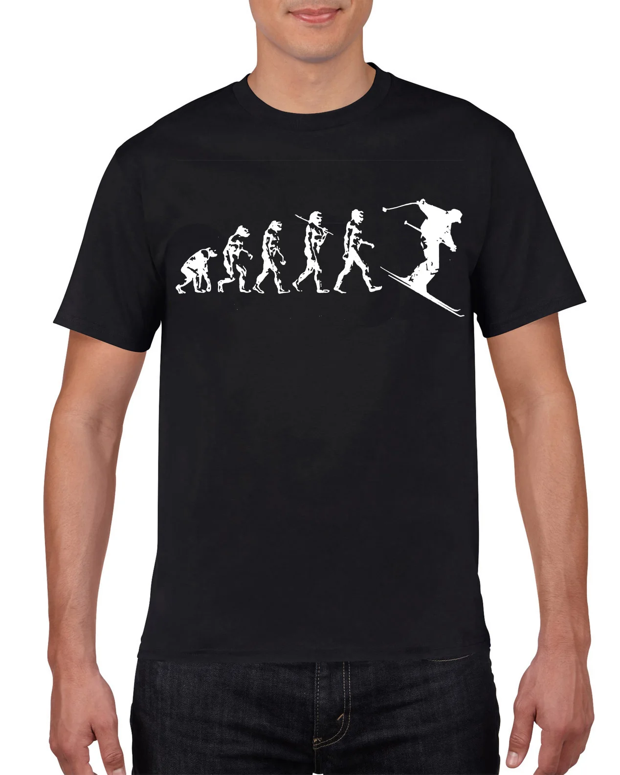

2019 Hot sale T-Shirt Evolution Skier Alpine "digital printing directly"