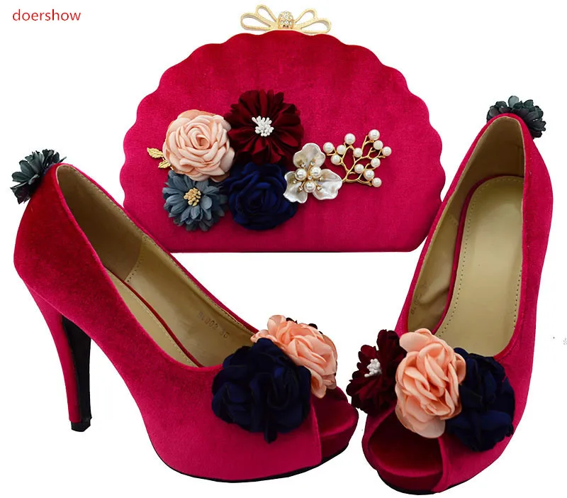 Комплект из туфель и сумок doershow в африканском стиле для вечерние Роскошная