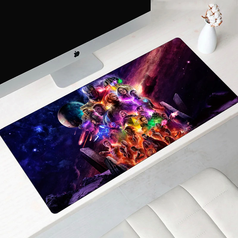 80x40 см Мстители эндгейм коврик для мыши большой нескользящий игровой замок края скорость геймер коврик для мышки для ноутбука ПК Аксессуары коврик для ноутбука