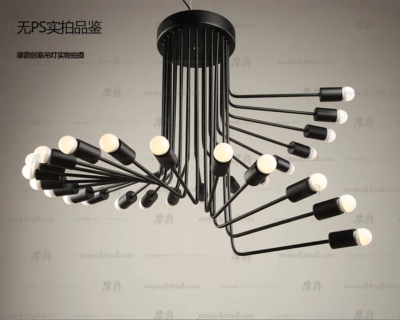 

Loft retro industrial creative spiral staircase Chandelier studio Coffee bar